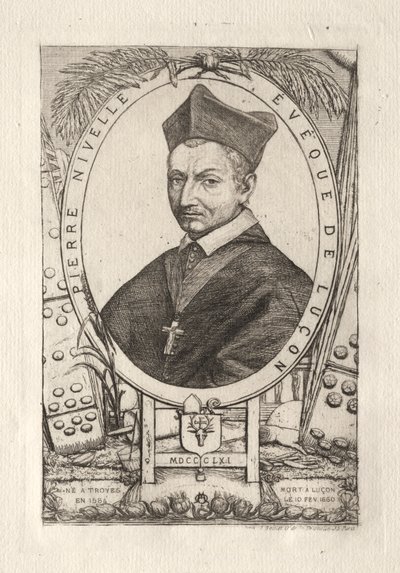 皮埃尔·尼维勒（Pierre Nivelle），卢松主教，1861年。 作者 查尔斯·梅里昂