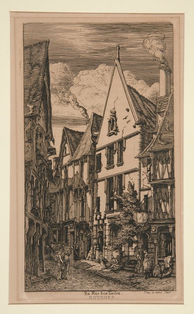 Rue des toiles, 布尔日 作者 查尔斯·梅里昂