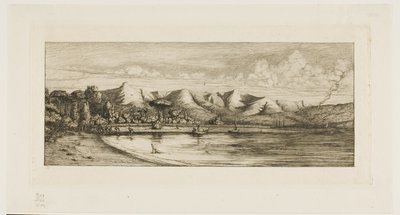 班克斯半岛阿卡罗阿科利尔角附近的围网捕鱼，1845 年 作者 查尔斯·梅里昂