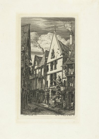 布尔日的 Rue des Toiles 街
布尔日的 Toiles 路 作者 查尔斯·梅里昂