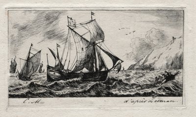 鹿特丹的让·德·维利（Jean de Vyl）的飞车，1850年。 作者 查尔斯·梅里昂