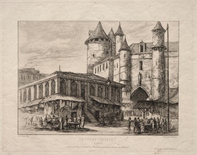 1780年左右，巴黎，大Châtelet，1861年。 作者 查尔斯·梅里昂