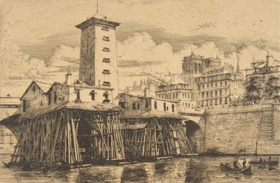 Nôtre-Dame泵，巴黎，1852年。 作者 查尔斯·梅里昂
