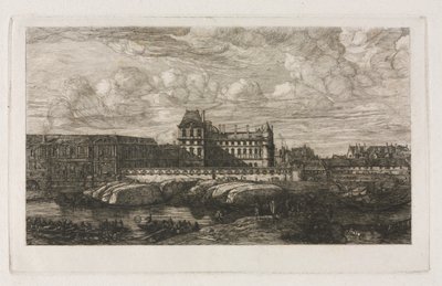 老卢浮宫，取自齐曼的一幅画，1651 年 作者 查尔斯·梅里昂
