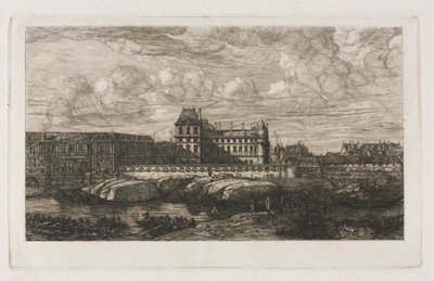 塞曼画作中的老罗浮宫，1651年，1866年。 作者 查尔斯·梅里昂