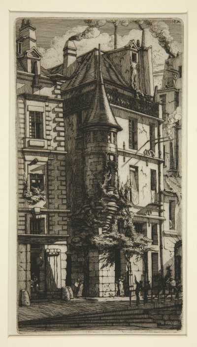 Tourelle, rue de la Tixeranderie（带塔楼的房子，Rue de la Tixeranderie） 作者 查尔斯·梅里昂