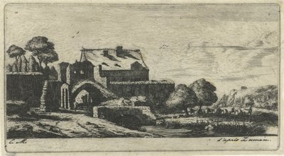 圣德尼附近河上的水磨坊
Un moulin à eau près de Saint-Denis 作者 查尔斯·梅里昂