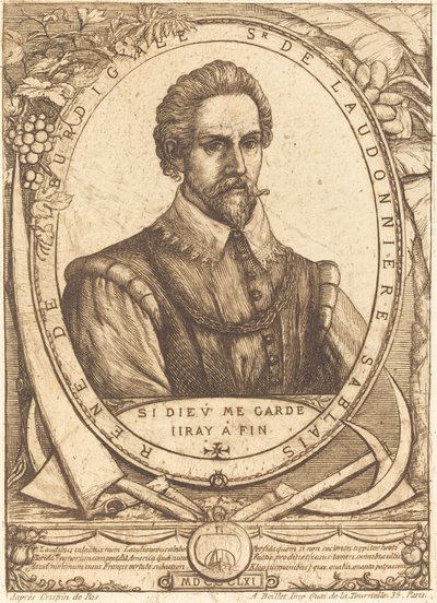 René Laudonnière Sablais (De Burdigale) 作者 Crispijn de Passe I 之后的 Charles Meryon