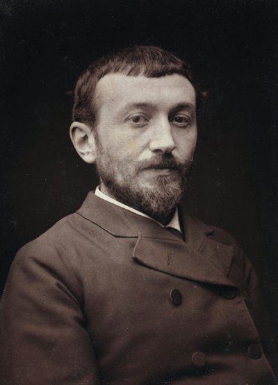艺术和传记专辑，第5年，沙龙1885年;法国画家Alfred-Henri Bramtot（1852-1894）的肖像 作者 Charles Michelez