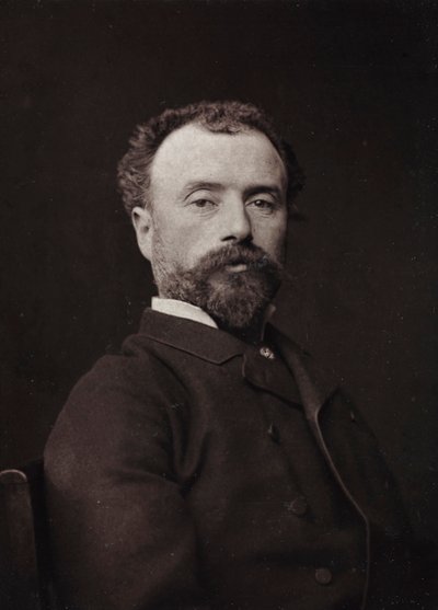 艺术和传记专辑，第5年，沙龙1885年;法国画家Hippolyte Dominique Berteaux的肖像（1843-1926） 作者 Charles Michelez
