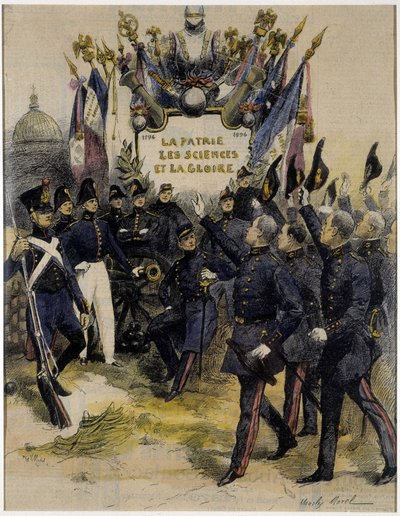 理工学院的长辈（1794-1894 年）由查尔斯·莫雷尔（Charles Morel）（学校百年纪念）问候。 作者 查尔斯·莫雷尔
