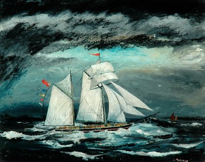 3 号纵帆船（硬板油画） 作者 查尔斯·默里