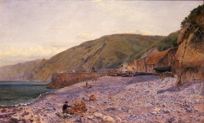 在1864年的Clovelly的Shingle中 作者 查尔斯·纳皮尔·海米