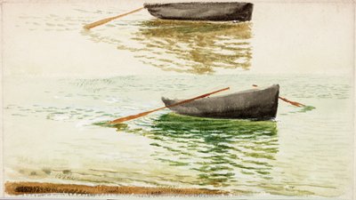 小艇（身体彩色和纸上水彩） 作者 查尔斯·纳皮尔·海米