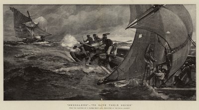 走私者，拯救他们的脖子 作者 Charles Napier Hemy