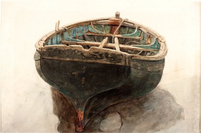 研究小艇（铅笔和水彩纸） 作者 查尔斯·纳皮尔·海米