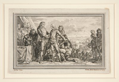 国王在丰特努瓦武装王储 作者 Charles-Nicolas Cochin the younger