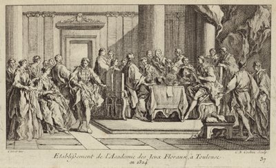 在法国图卢兹成立了西方世界最古老的文学社团--花卉学院。 作者 Charles Nicolas II Cochin