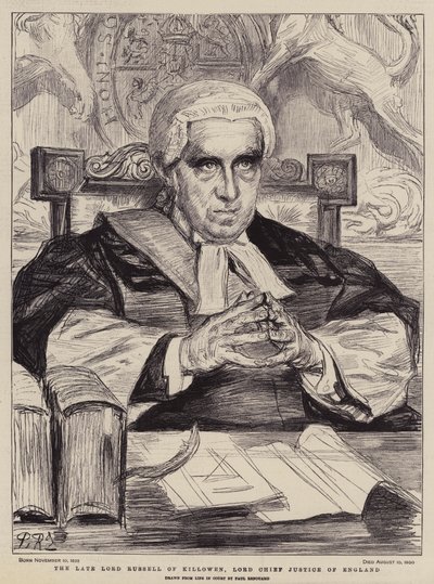 The Late Lord Russell of Killowen, Lord Chief Justice of England (litho) 作者 查尔斯·保罗（后）雷诺阿德