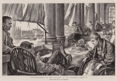圣托马斯医院阳台上的康复者 作者 Charles Paul Renouard