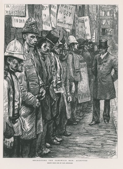 招募三明治人（版画） 作者 查尔斯·保罗·雷诺德