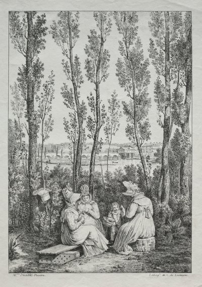 野餐。 作者 Charles Philibert Lasteyrie du Saillant