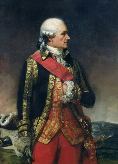 让·巴蒂斯特·德·维米尔（Jean-Baptiste de Vimeur）（1725-1807年）罗尚博伯爵（布面油画） 作者 查尔斯·菲利普·拉里维埃