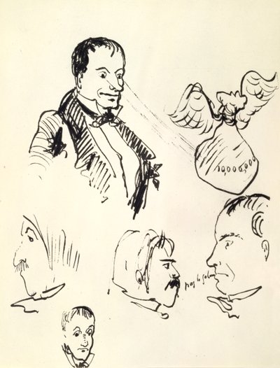 自画像，c1850-1867 作者 查尔斯-皮埃尔·波德莱尔