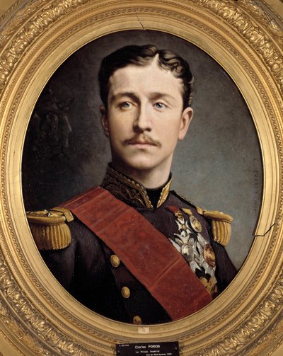 拿破仑三世之子尤金·路易斯·拿破仑王子 (1856 - 1879) 的肖像。 Charles Porion 的绘画（19 世纪） 作者 查尔斯·波里恩