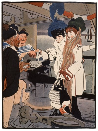 军舰，约 1900 年（印刷版） 作者 查尔斯·普里奥尔