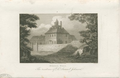 利奇菲尔德-Edial Hall：雕刻，nd [c 1805]（印刷） 作者 查尔斯·皮