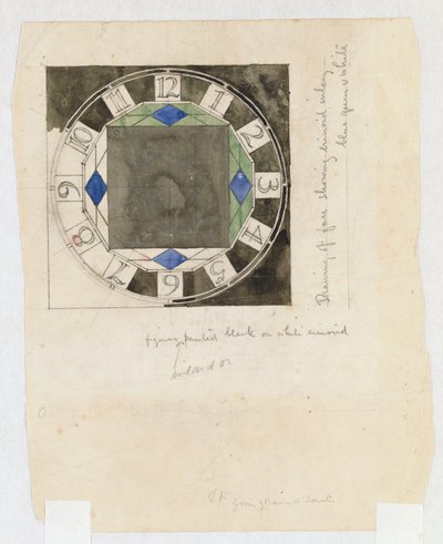 WJ Bassett-Lowke的表盘设计，1917年 作者 查尔斯·雷尼·麦金托什
