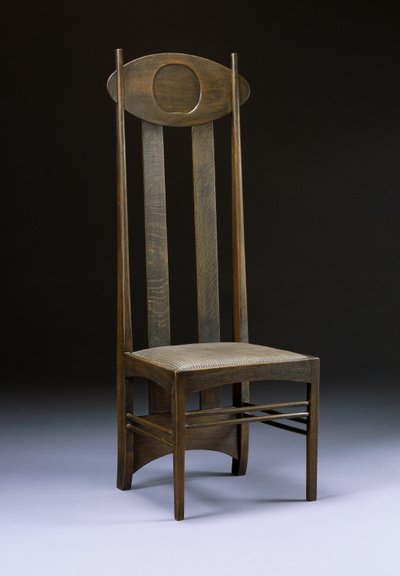 稀有且重要的高背椅子，约1898-99年（橡木） 作者 查尔斯·雷尼·麦金托什