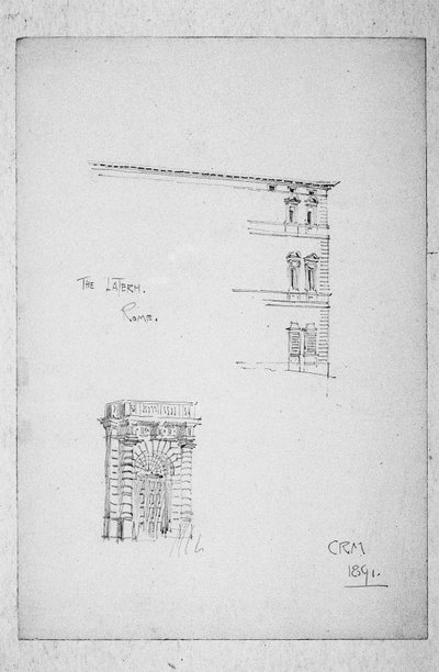 拉特兰，罗马，1891年 作者 查尔斯·雷尼·麦金托什