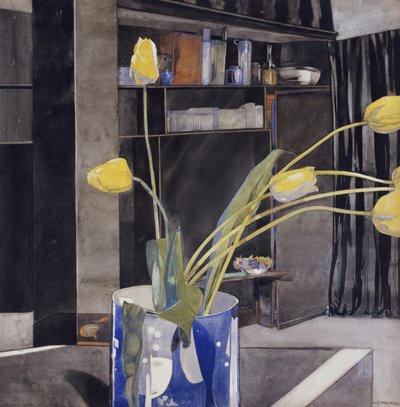 黄色郁金香，约1922-23 作者 查尔斯·雷尼·麦金托什