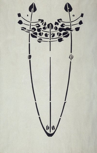 现代复制从原始麦金托什模具墙面装饰，树图案，1902年（墨盒纸上的海报颜色） 作者 查尔斯·雷尼·麦金托什