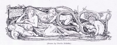 春天，来自1893年的艺术杂志，卡塞尔公司，1893年 作者 查尔斯·里基茨