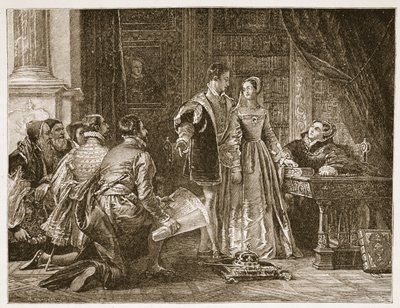 1553年7月8日，Sion House不愿意接受王冠，Sion House，HDM Spence-Jones酒吧的“英格兰教会：人民历史”中的插图。 c.1910（棕褐色照片 作者 查尔斯·罗伯特·莱斯利