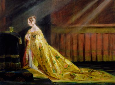 穿着加冕袍的维多利亚女王》，1838年 作者 查尔斯·罗伯特·莱斯利