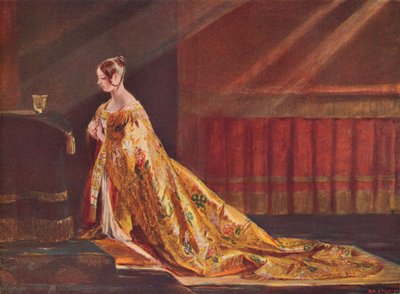 维多利亚女王在加冕礼袍中，1838年1906年 作者 查尔斯·罗伯特·莱斯利
