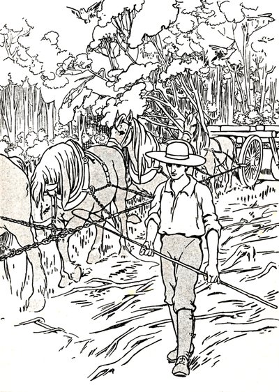 定居者清理土地，1912年 作者 查尔斯·罗宾逊