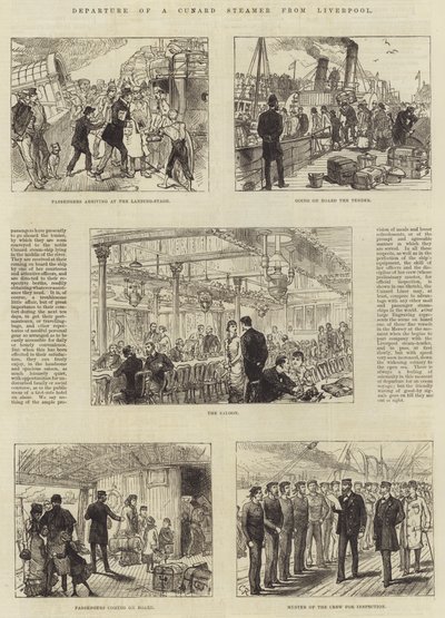从利物浦出发的Cunard蒸笼 作者 Sir John Charles Robinson