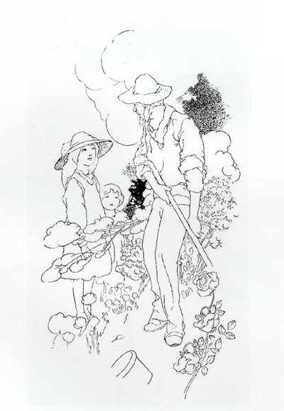 园艺师在工作中 作者 查尔斯·罗宾逊