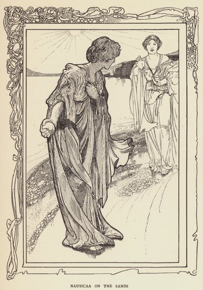 Nausicaa在沙滩上 作者 Sir John Charles Robinson