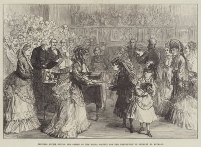 路易斯公主颁发了皇家防止虐待动物协会的奖项 作者 Sir John Charles Robinson