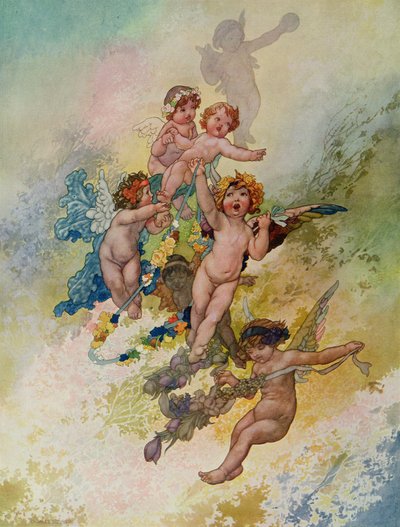 来自The Seasons的春季委托1920年的Pears年度 作者 查尔斯·罗宾逊