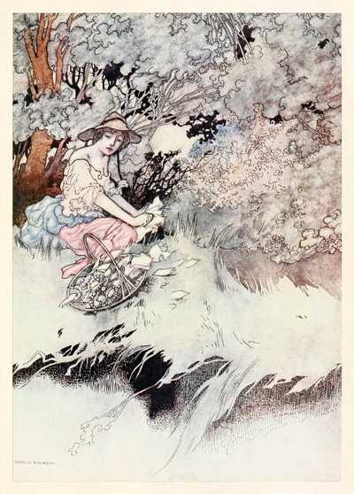 威廉-莎士比亚《歌曲与十四行诗》中 "情人的抱怨 "中的 "撕破纸张，折断戒指"。 作者 查尔斯·罗宾逊
