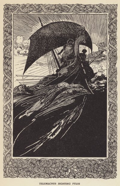 Telemachus瞄准Pylos 作者 Sir John Charles Robinson