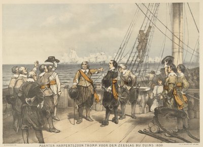 1639 年杜恩斯海战开始前的马腾-特罗姆普
Maarten Harpertszoon Tromp，1639 年 Duins 海战开始前（物体上的标题） 作者 查尔斯·罗森（Charles Rochussen）