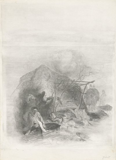 1855 年洪水灾难的受害者
1855 年洪水灾害（系列标题） 作者 查尔斯·罗森（Charles Rochussen）